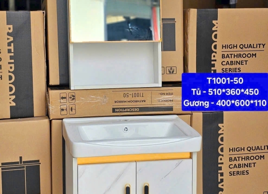 Lavabo và gương mã T1001-50( kích thước trong mô tả)